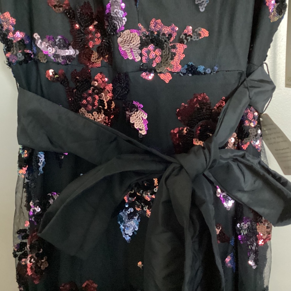 Eliza J Sequin Satin Bow Mermaid Gown 18 (similar to 14W) - Picture 6 of 16